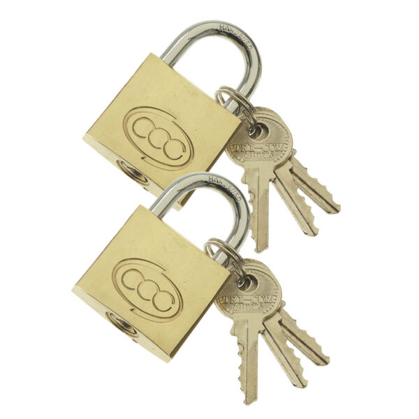 Autogear Pad Lock Brass 38mm 2 Piece Key - Alike
