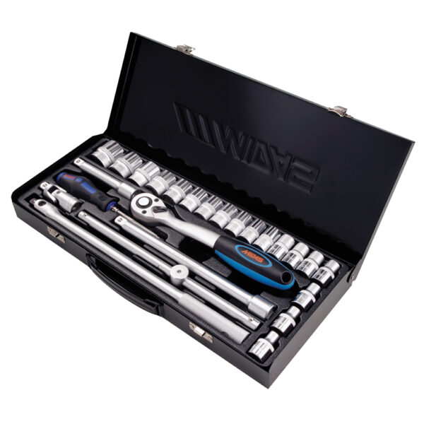 MidasPro 26 Piece 1/2" Drive Socket Set in Case