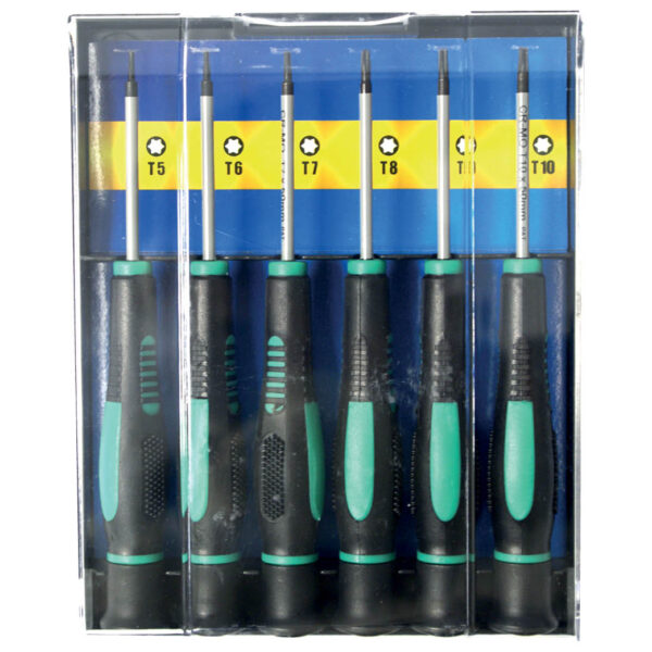 Autogear 6 Piece Torx Precision Screwdriver Set T5/6/7/8/9/10